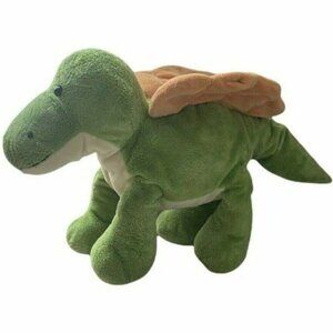 Wild Republic Stegosaurus Dinosaur Plush 18” Green Orange Stuffie Soft Lovey